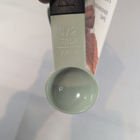 KitchenAid 5 Measuring Spoons KE057OHPICAN Green Black NEW TSP TBSP 1/4 1/2 - Picture 8 of 11